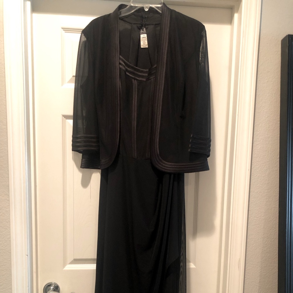 Black Evening dress with Jacket, Size 12